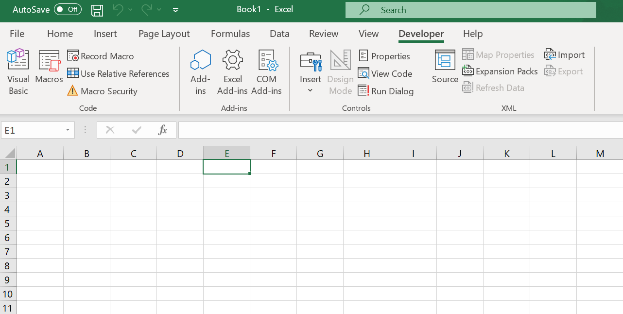 Vba для excel создание интерфейса